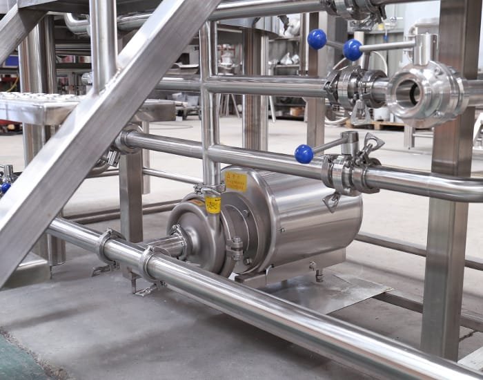 Brewhouse details sanitary pump